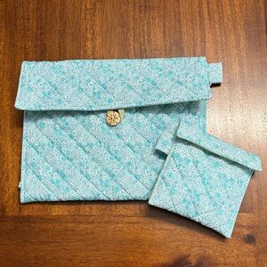 Floral Homemade Quilted iPad Pouch Set